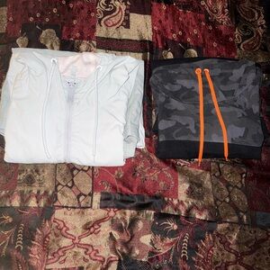 Bundle(2) American Rag Multi-Grey/Pink Quarter-Zip Windbreaker Jacket + Hoodie